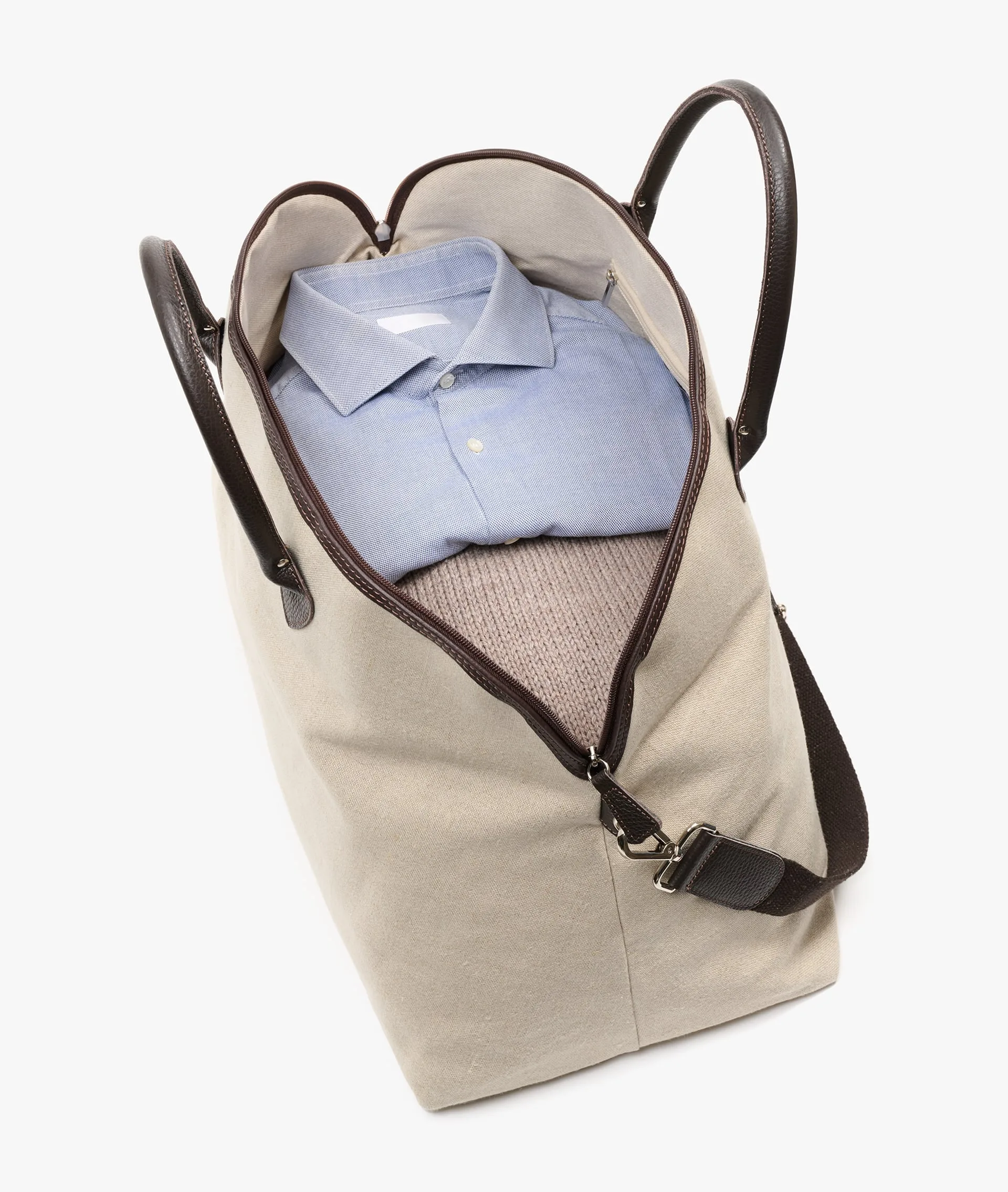 London Weekend Bag - Lys Lin - Bilde 2