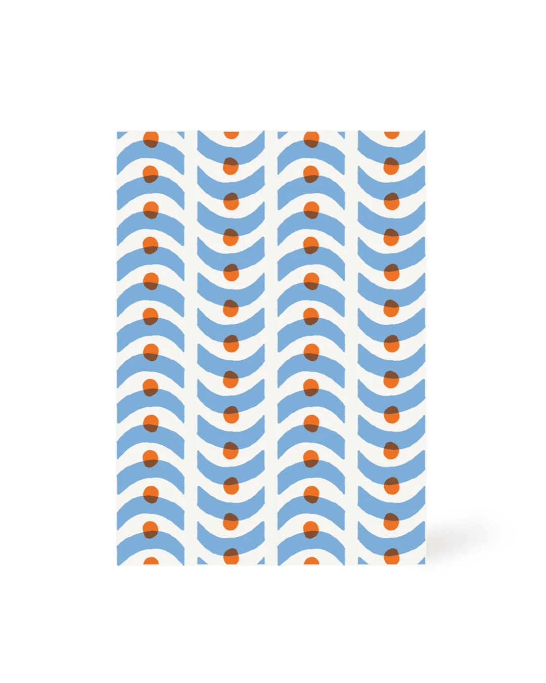 Kort med blått mønster