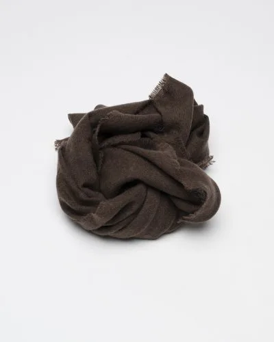 Skjerf 80x80 cm - Cashmere Mørkebrun