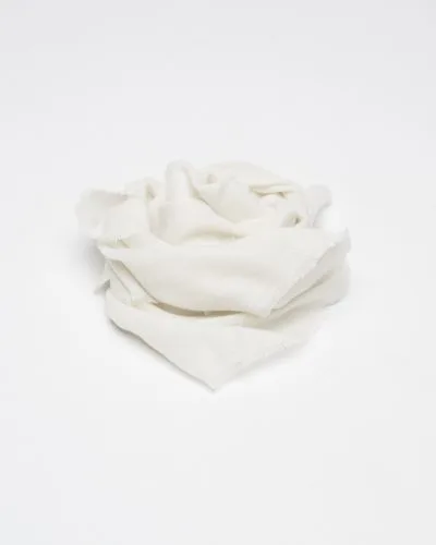 Skjerf 80x80 - Cashmere Hvit