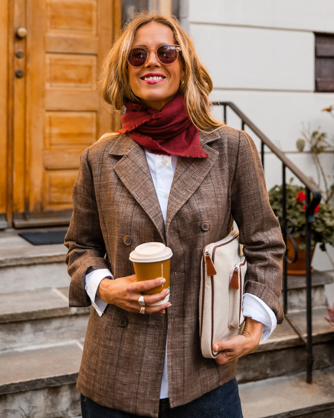 Skjerf 80x80 cm - Cashmere Rød - Bilde 3