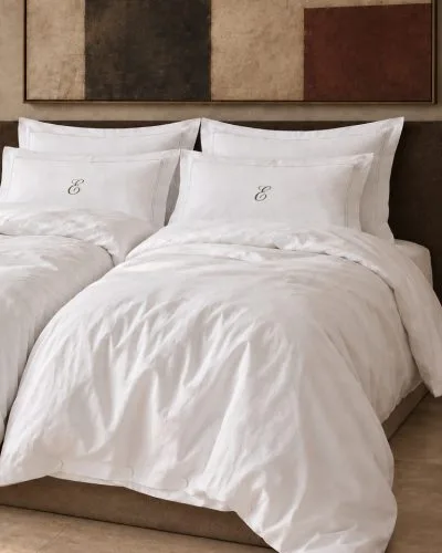 Dynetrekk Percale - Hvit