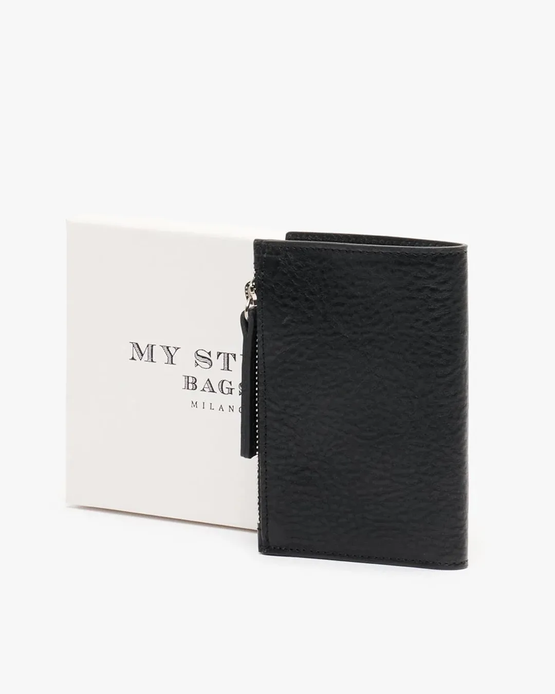 Kort- og myntholder - Sort Skinn - Bilde 3