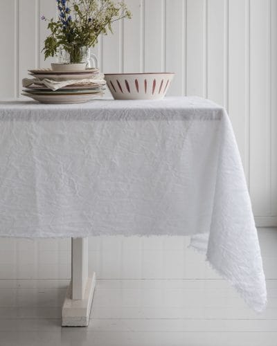 Duk - Lin med frynsekant