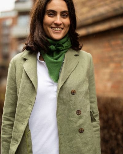 Dobbeltspent blazer - oliven