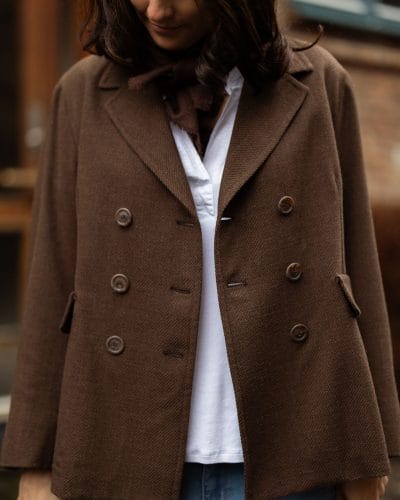 Dobbeltspent blazer - brun