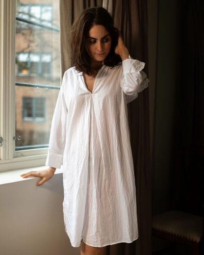 Nattskjorte - Batistbomull