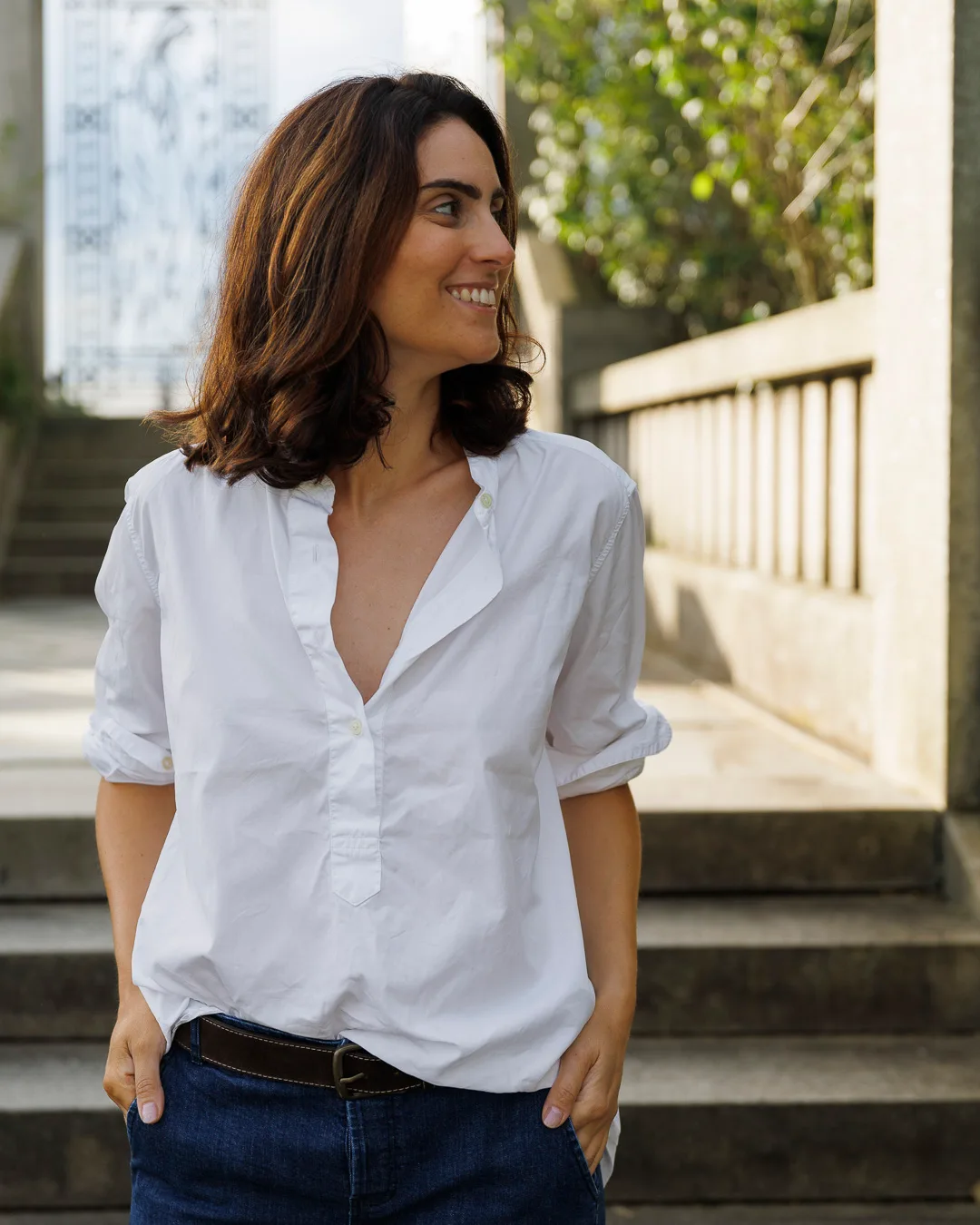 Salerno skjorte - Hvit Egyptisk Bomull - Bilde 5