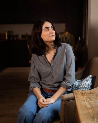 India Skjorte, Grå Bomullsflanell