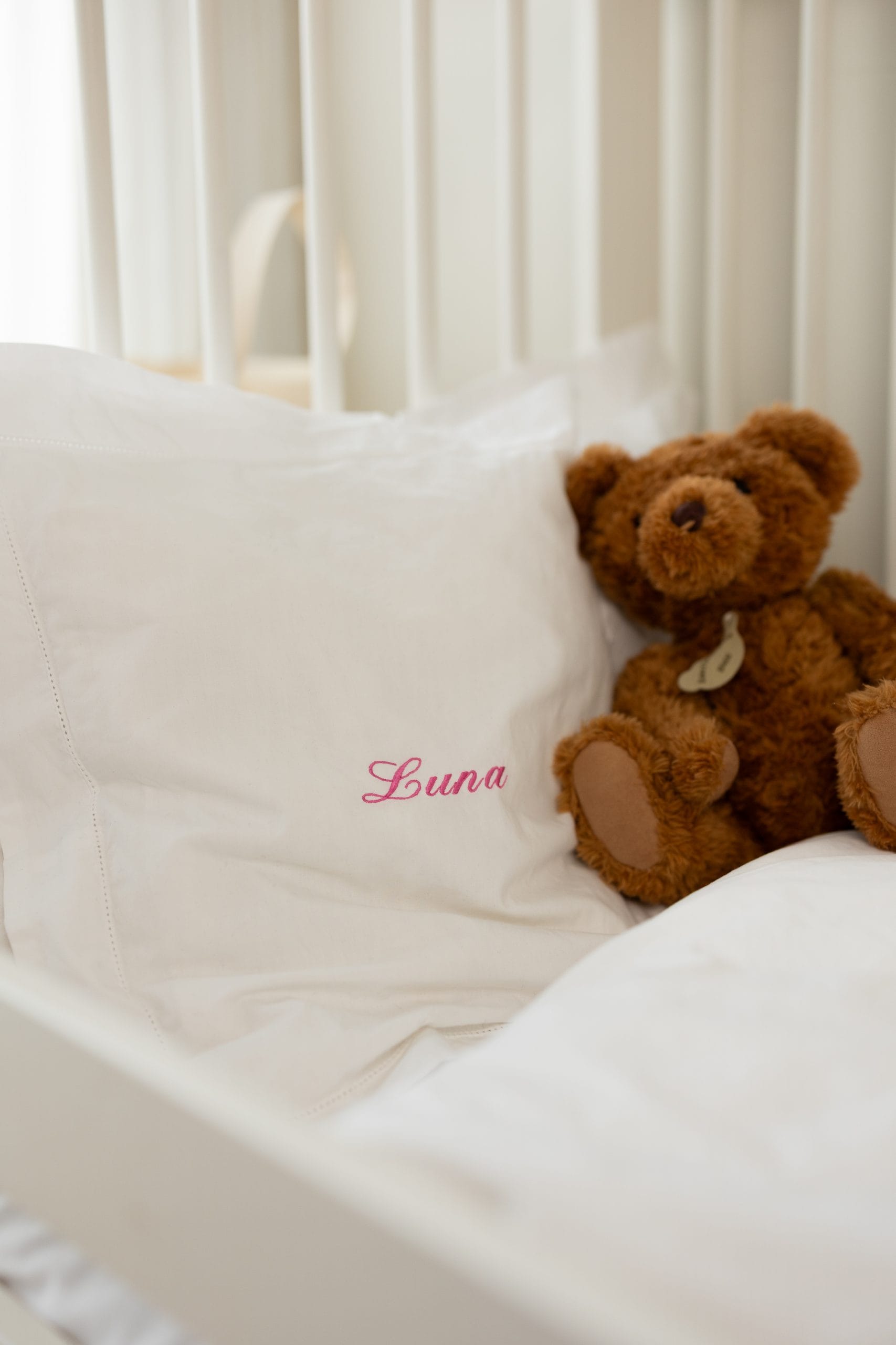 Sengetøy baby og barn - hvit percale - Bilde 3