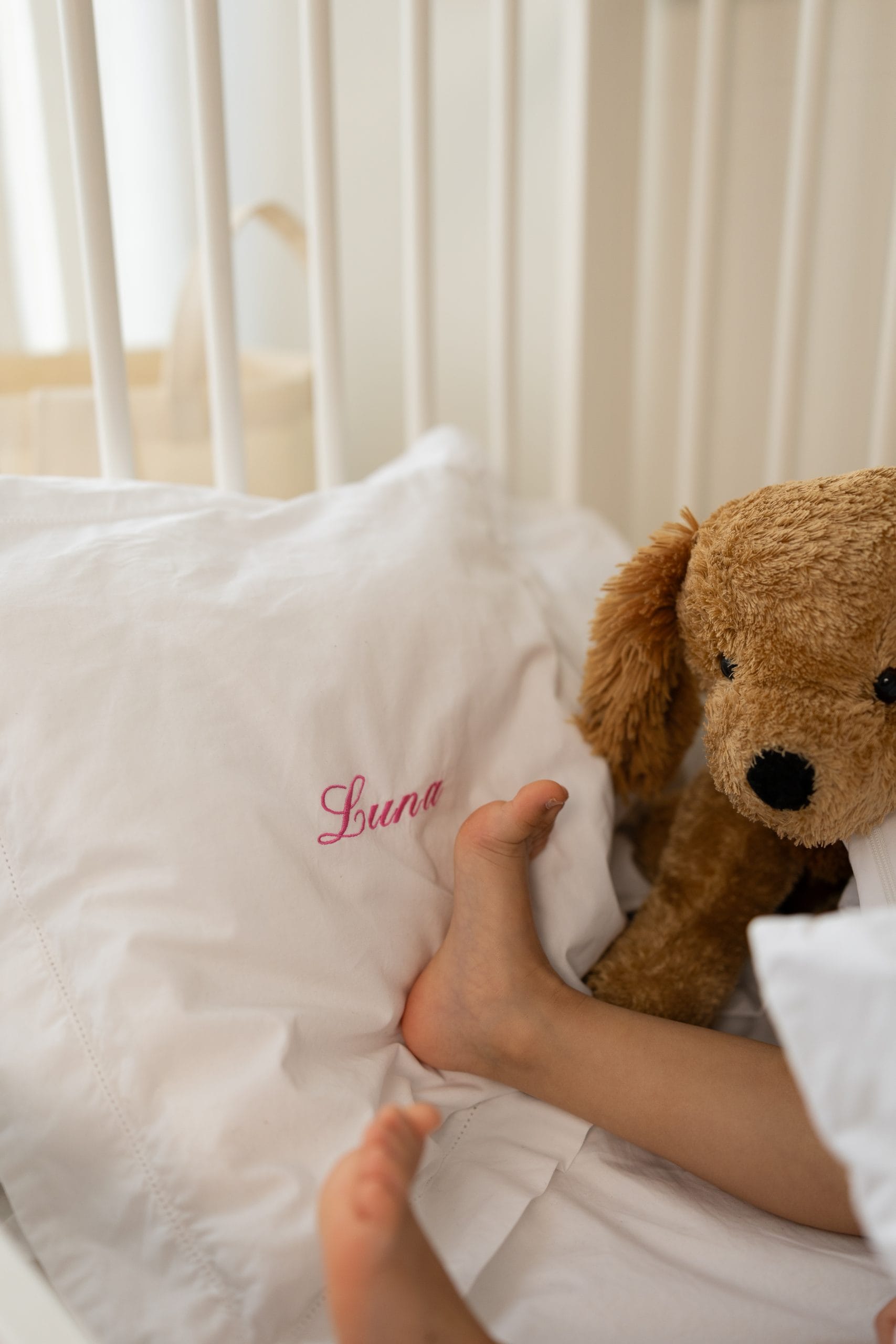 Sengetøy baby og barn - hvit percale - Bilde 4