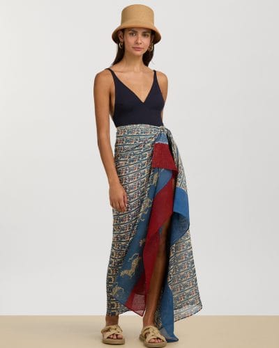 Lisa Corti pareo - tigermønstret blå