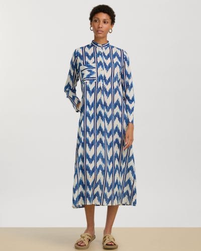 Lisa Corti kaftan – blå ikat