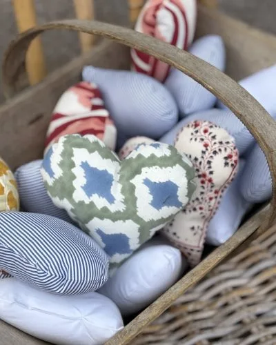 Lavendelhjerte i bomull