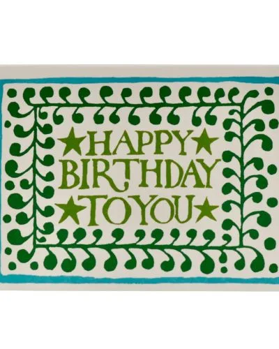 Kort Happy Birthday Grønt