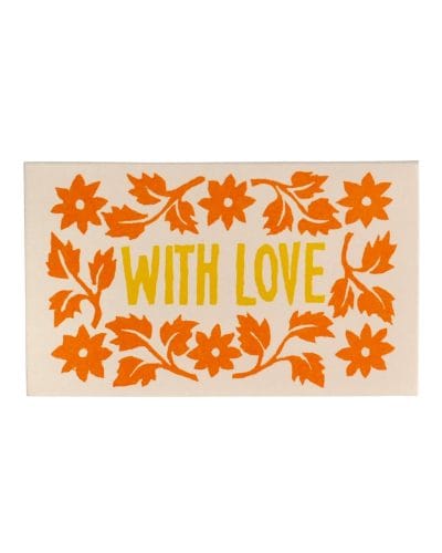 Kort With Love Oransje