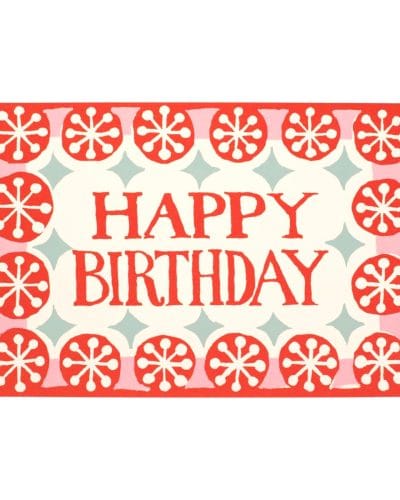 Kort Happy Birthday Rødt