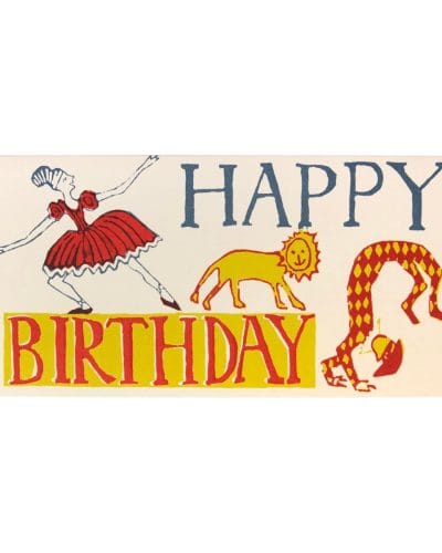 Kort Happy Birthday Sirkus