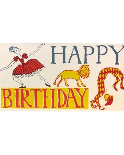 Kort Happy Birthday Sirkus