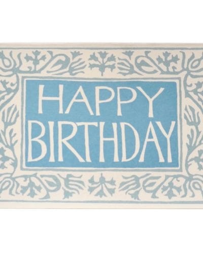 Kort Happy Birthday Lyseblått