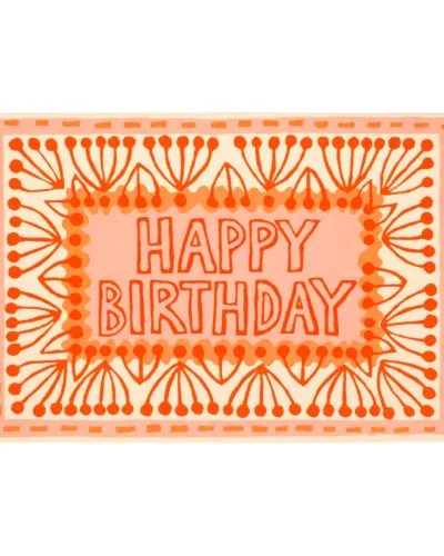 Kort Happy Birthday Neon